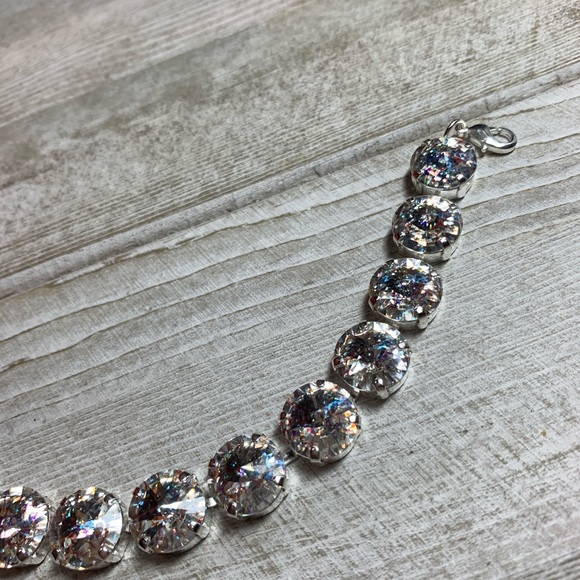 Handmade Swarovski “Crystal White Patina” Bracelet - Picture 5 of 8